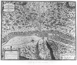 Lutetia of het eerste plan van Parijs, genomen van Caesar, Strabo, keizer Julianus en Ammianus Marcellinus, 1705